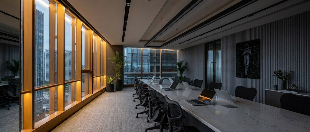 meeting room lit