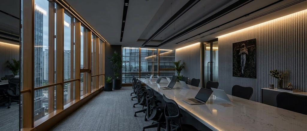 wood ceiling lit